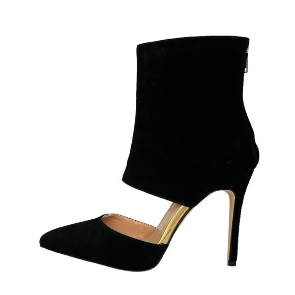 THINGS II COME JELYN Luxurious Dressy Shooties Stiletto Heels Boots Black - Picture 3 of 6